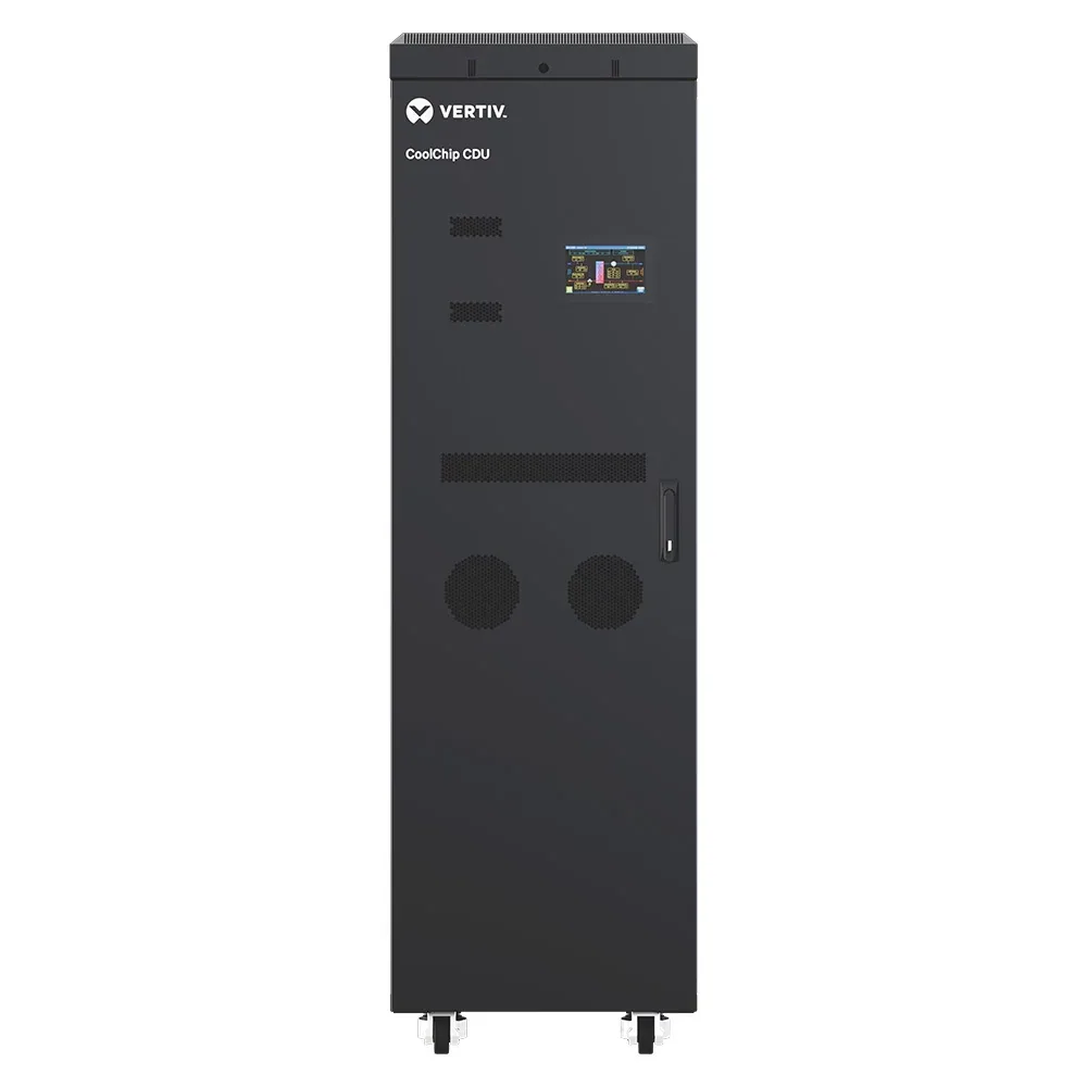 Front service view of a Vertiv CoolChip coolant distribution unit