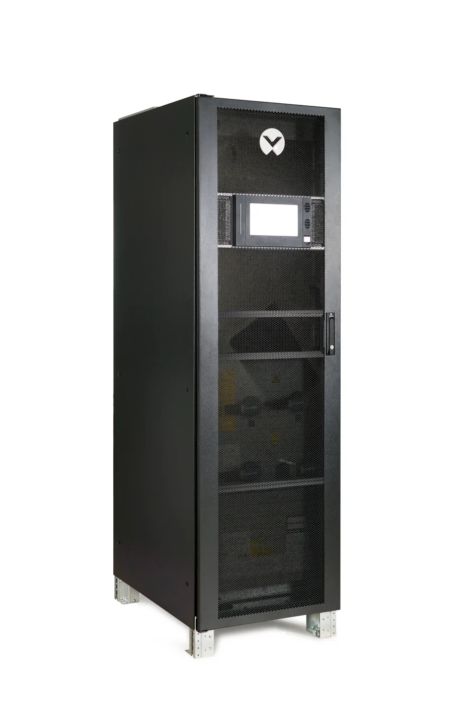 Angled view of a Vertiv Liebert EXM2 UPS cabinet
