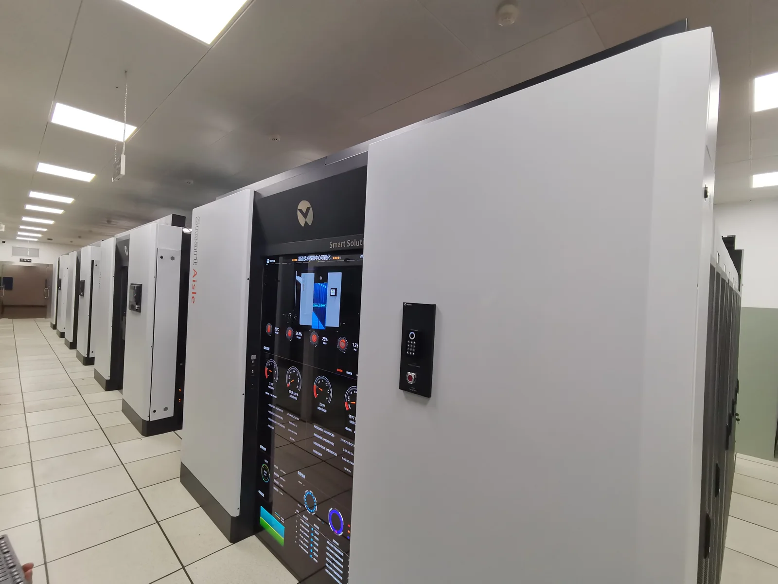 Deployed integrated aisle data-center installation