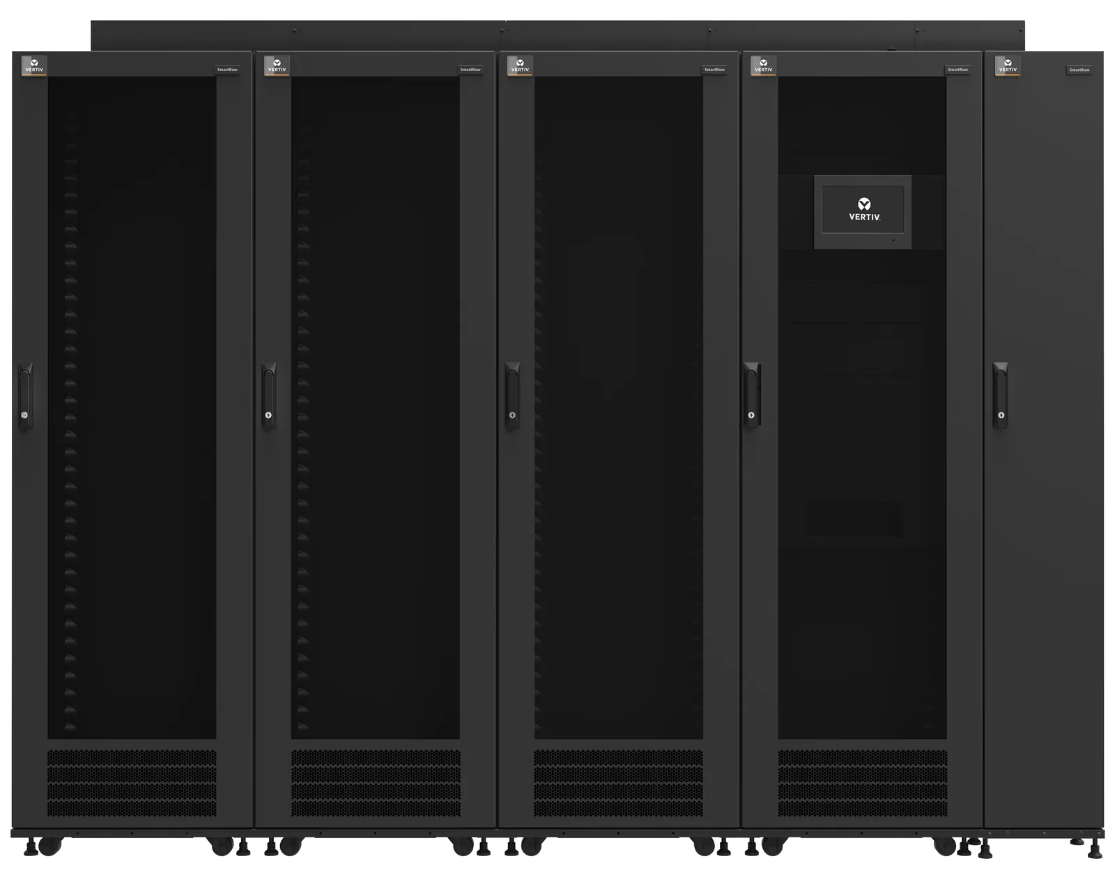 Front elevation of a Vertiv SmartRow 2 integrated row